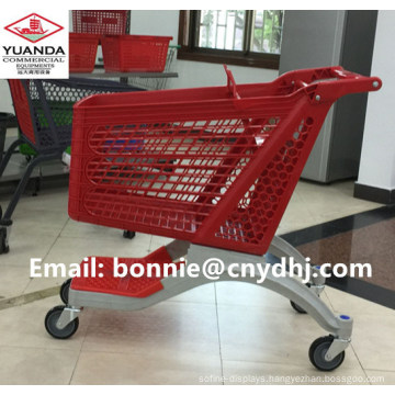 200L Plastic Supermarket Shopping Trolley Cart